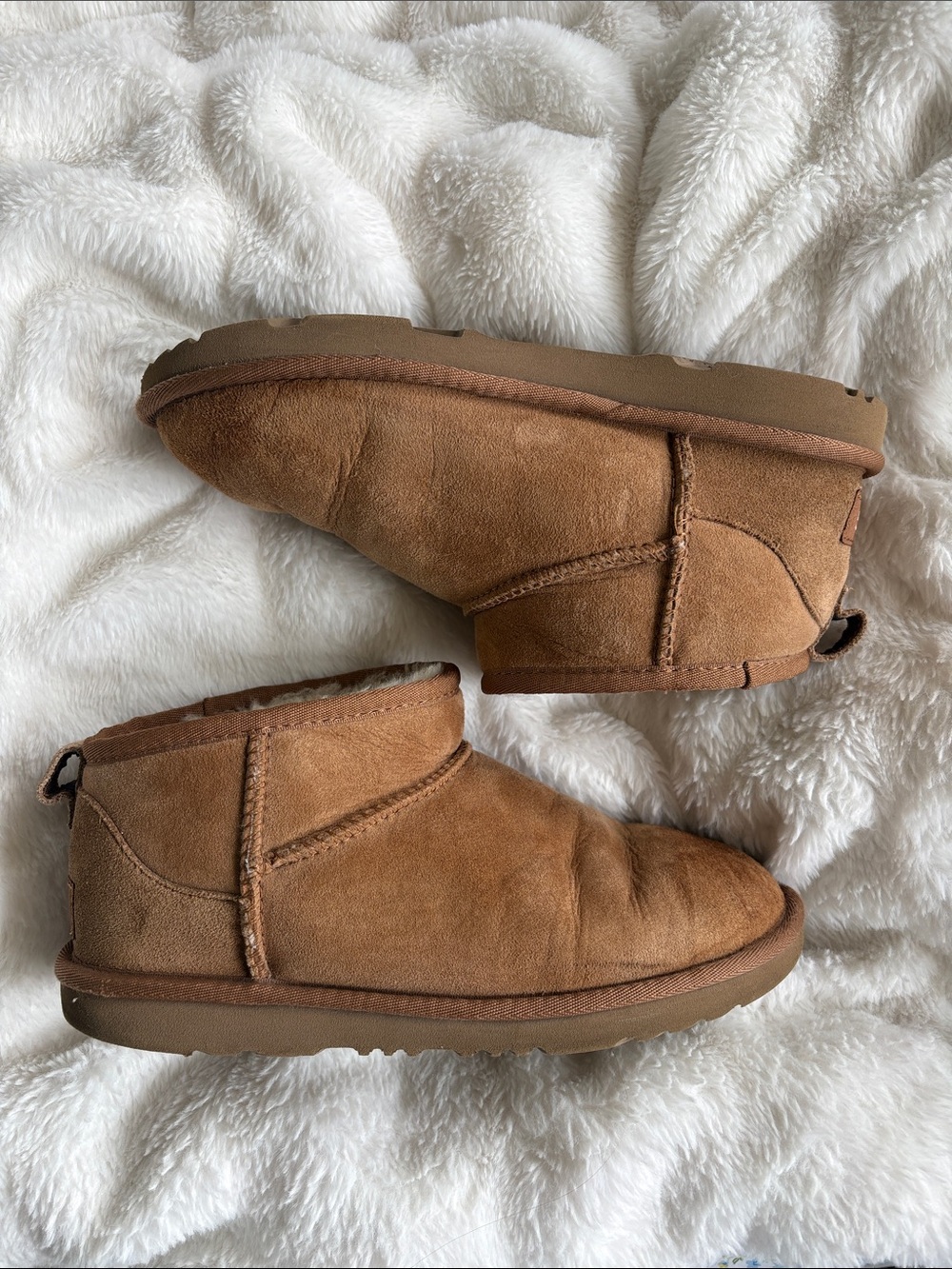 UGG Chestnut Brown Suede Mini Ankle Booties